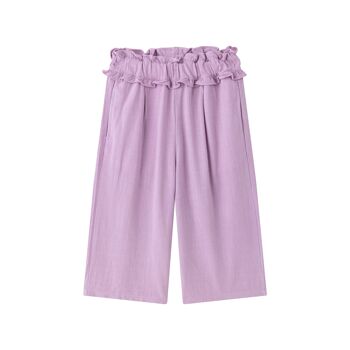Pantalon large violet pour fille 1
