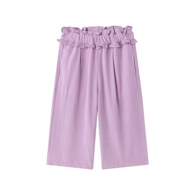 Wide purple pants for girl