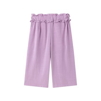 Pantalon large violet pour fille 2