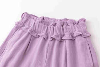 Pantalon large violet pour fille 3