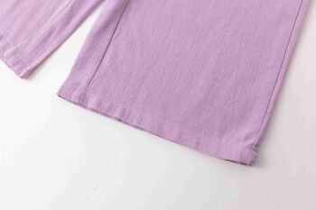 Pantalon large violet pour fille 5