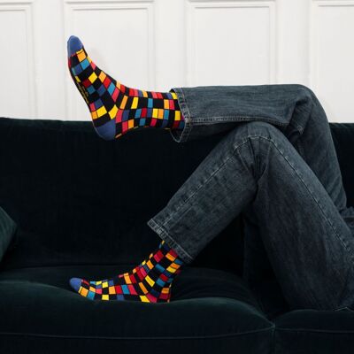 Check patterned socks - Faceted foot