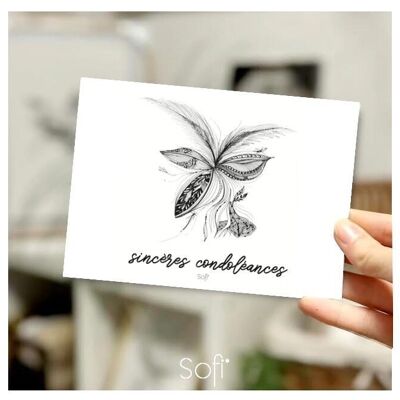 A6 SINCERE CONDOLENCE greeting cards with envelopes