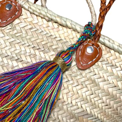 Moroccan Shopper with Colorful Tassel
