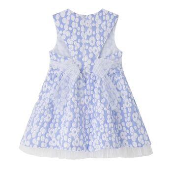 Robe à fleurs bleues pour junior fille 3