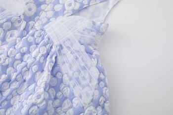 Robe à fleurs bleues pour junior fille 7