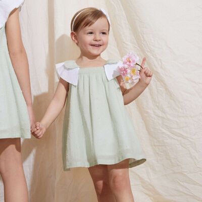 Baby dress with straps with ruffle