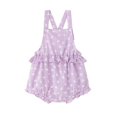 Baby strap dress with hearts