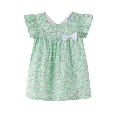 Baby dress with daisies and bow