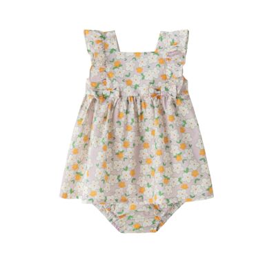Strapless baby dress with flowers