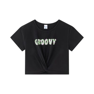 Mädchen-T-Shirt mit Buchstabenmotiv