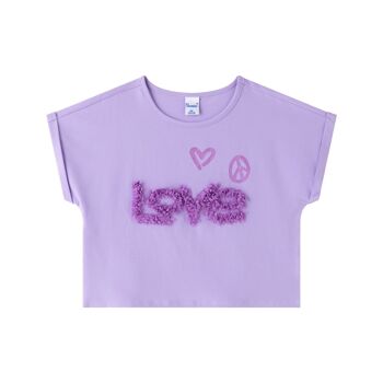 T-shirt fille avec lettres 1