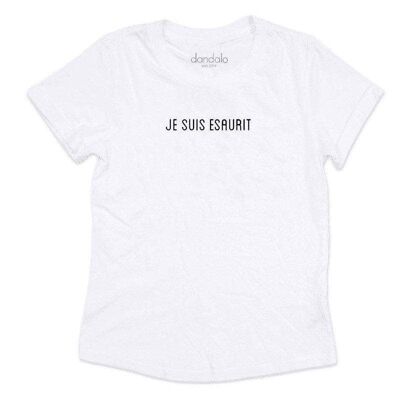 T-Shirt "Je Suis Esaurit"__XS / Bianco