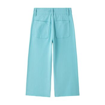 Pantalon long large pour fille de couleur Vert 2