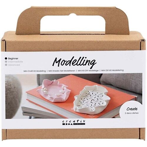 Kit DIY modelage - Argile autodurcissante - Vide-poches - 2 pcs