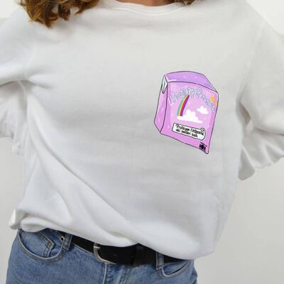 Crew Neck Sweatshirt "The acchiappaparanoie"__XL / Bianco