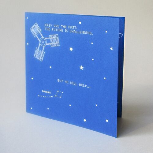 Biglietto di Natale: Babbo Natale cosmico pop-up