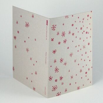 10 cartes de Noël grises avec enveloppes rouges 2