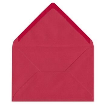 10 cartes de Noël rouges avec enveloppes rouges : flocons de neige 3