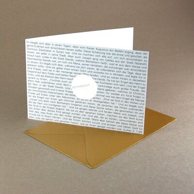 20 Christmas cards with golden envelopes: SILENCE (we wish)