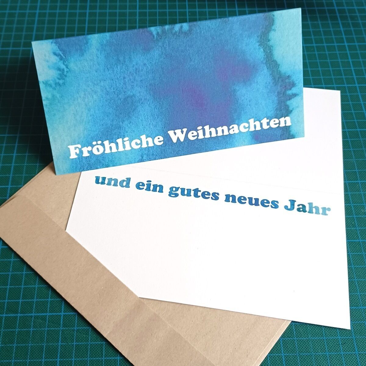 Set di 10 cartoline riciclate: Buon Natale e buon...