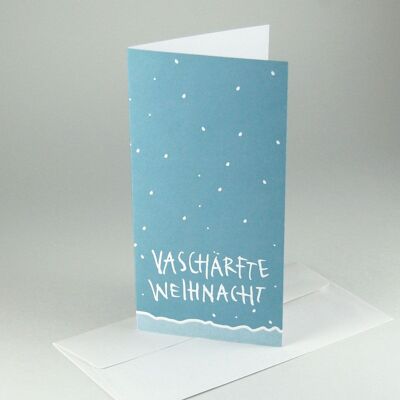 10 recycled Christmas cards with envelopes: Hot Christmas