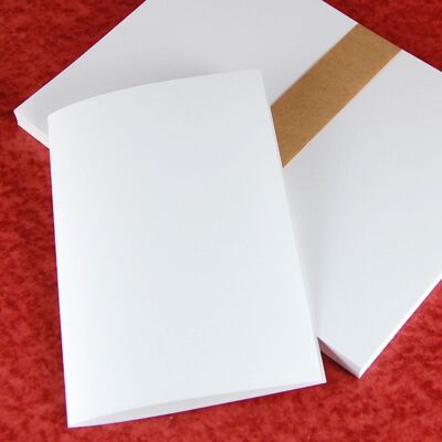 100 recycled white insert sheets 16.3 x 22.4 cm