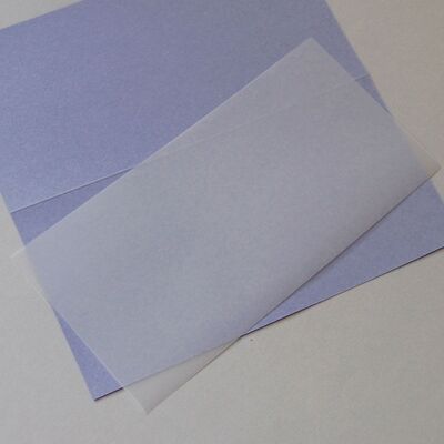 100 transparent insert sheets 20.8 x 10.3 cm