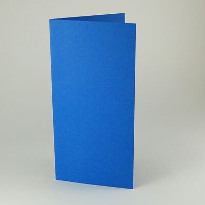 100 tarjetas plegables azules DIN largas
