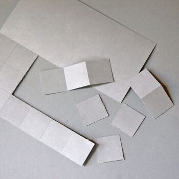 100 cartes de recyclage grises avec micro-perforations longues DIN 1
