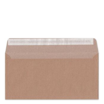 10 cartes pliantes marron recyclées avec enveloppes 3