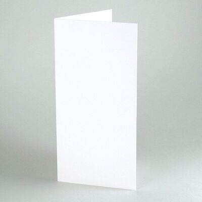 100 white folding cards DIN long
