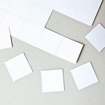 100 cartes pliantes blanches avec micro-perforations, DIN long 2