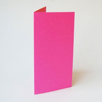 10 cartes pliantes roses avec enveloppes longues DIN 2