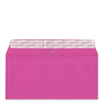 10 cartes pliantes roses avec enveloppes longues DIN 3