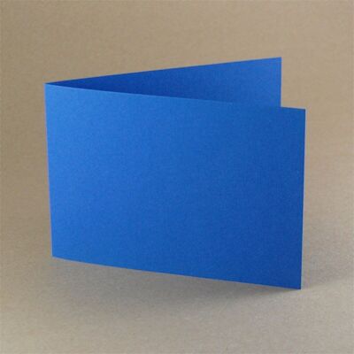 100 tarjetas plegables recicladas azules 11,5 x 16,5 cm