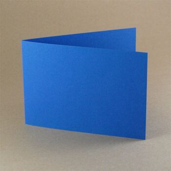 10 cartes pliantes bleues recyclées avec enveloppes B6 2