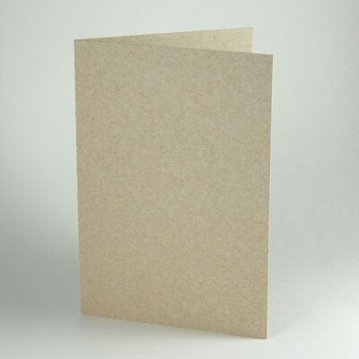 10 sand gray folding cards DIN A5 with recycled envelopes