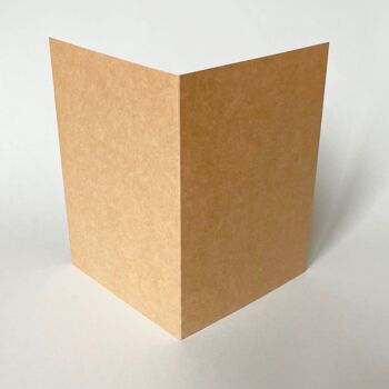 100 cartes pliantes en carton kraft marron clair DIN A6 1