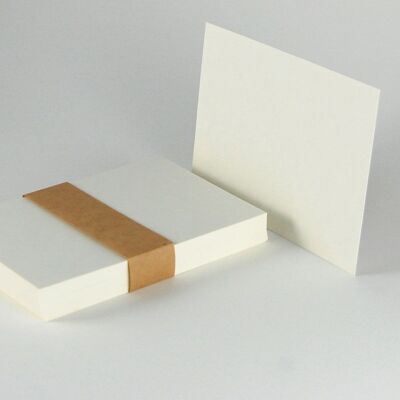 50 cartoline riciclate bianco panna 11,5 x 16,5 cm