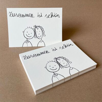 50 funny postcards: Together is beautiful