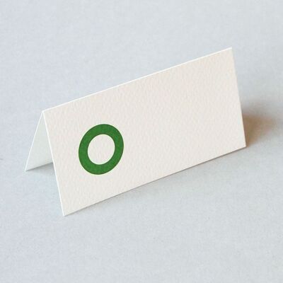 Place Card: Circle (green print)