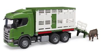 Bruder - 03548 - Camion de transport d'animaux Scania Super 560R  avec 1 animal 1