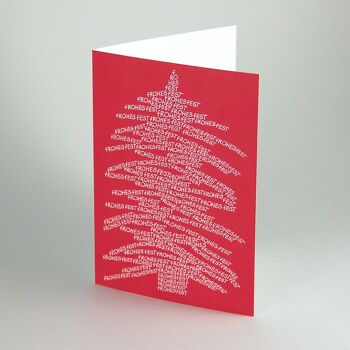 10 cartes de Noël rouges avec enveloppes blanches : Joyeuses Fêtes 2