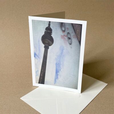 10 reduced Berlin greeting cards: TV Tower (view from the S-Bahn)