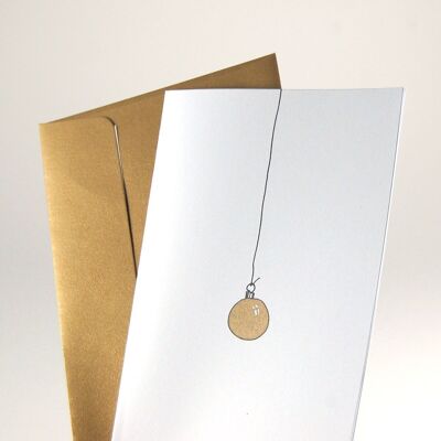 5 recycled Christmas cards with envelopes: minimal use