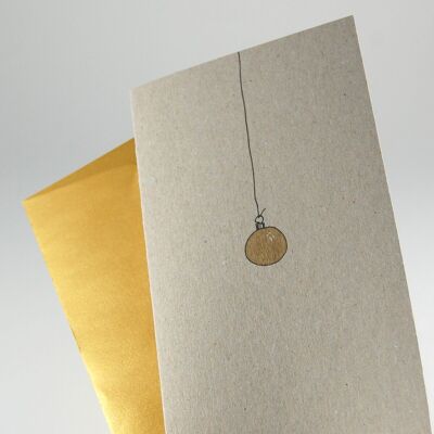 10 recycled Christmas cards with gold envelope: minimal use