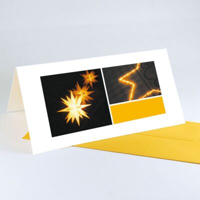 10 Christmas cards with yellow envelopes: great moments