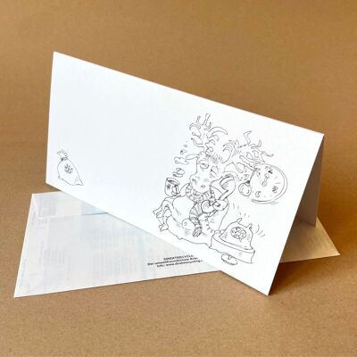 Set di 10 cartoline di Natale riciclate con buste: Hai dimenticato il Natale?