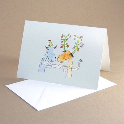 10 Christmas cards with envelopes: Friendship